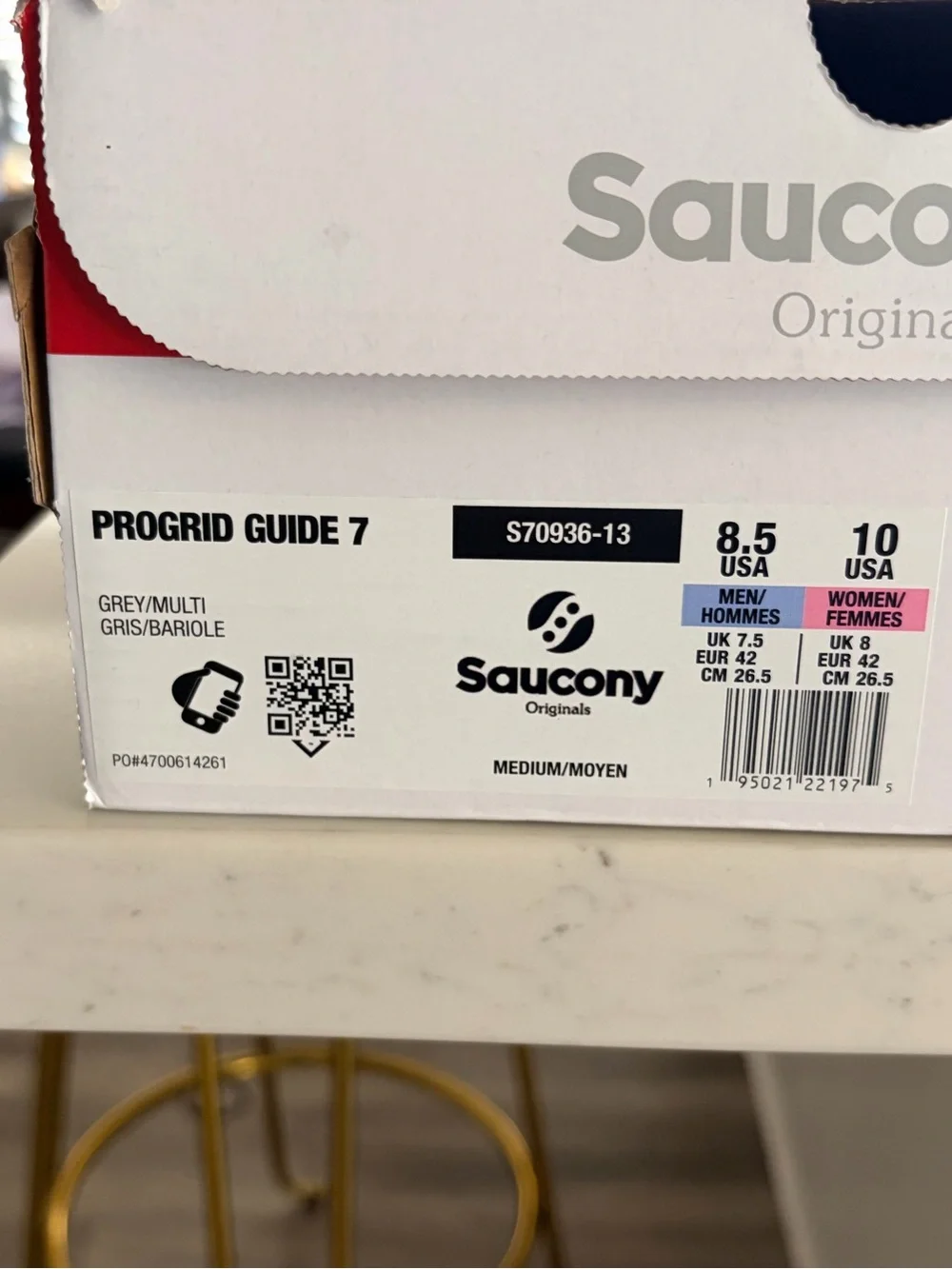 Saucony Progrid Guide 7 Men's Running Shoes - Navy with Orange & Neon